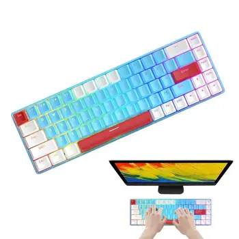 60-процентная клавиатура|Компактный дизайн, 68 клавиш, Мини-проводная игровая клавиатура|Эргономичный дизайн, маленькая клавиатура для Windows Gamers PC